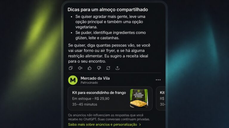 Anúncios no ChatGPT