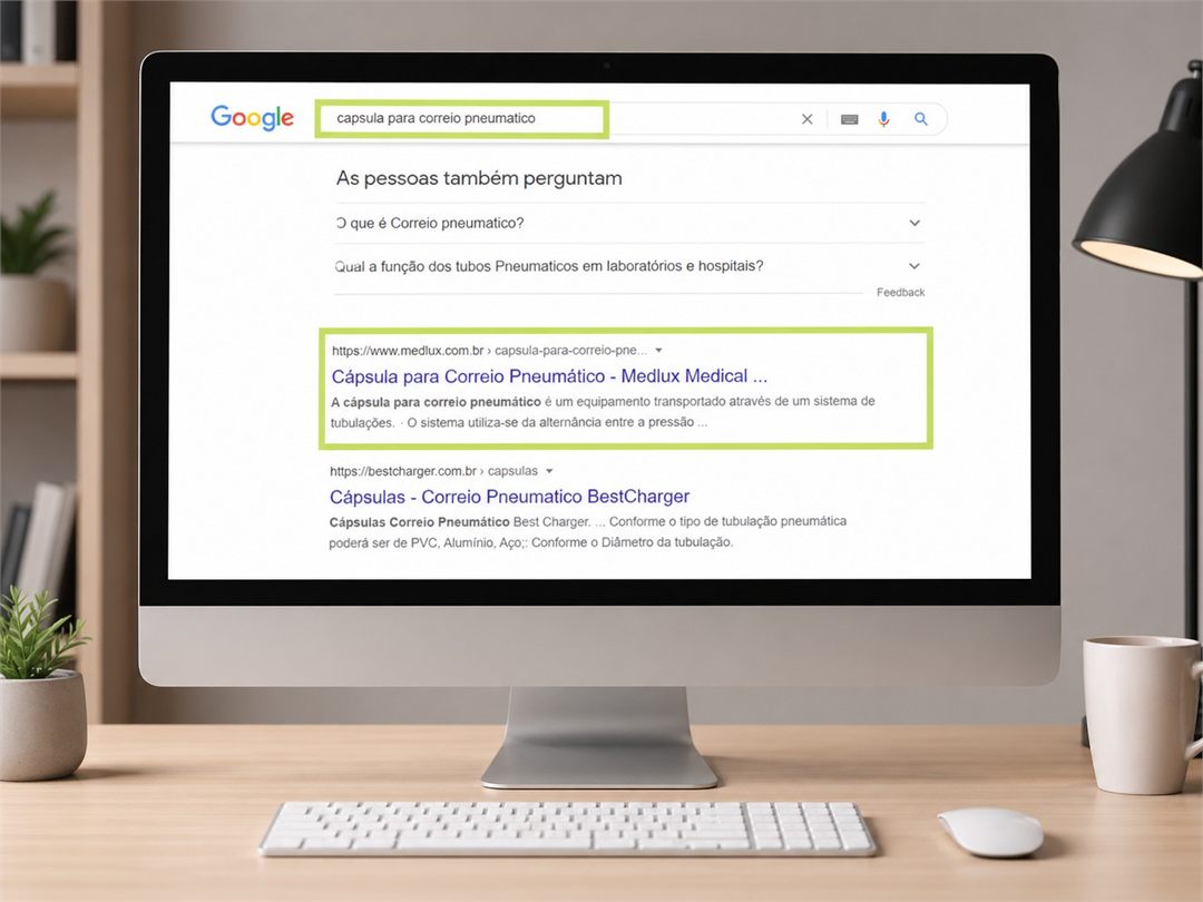Tela do Google com a Medlux em primeiro lugar